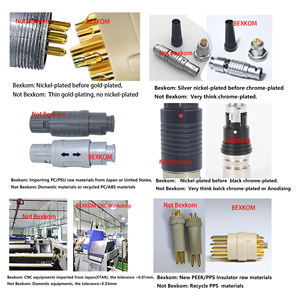 BEXKOM PK Größe 1P <span class=keywords><strong>2</strong></span> bis 14 Vergoldete Pins Weiblicher Push-Pull-Verbinder mit Verriegelung Kostengünstiger IP50 Vibrations- und Korrosionsbeständiger Kunststoffstecker - Product Image 4