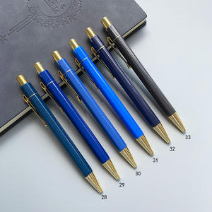 Single Color Hexagon Ball Point Gel Ink <b>Pen</b> with Golden Clip Customized Press <b>Pens</b> for Promotional - Product Image 3