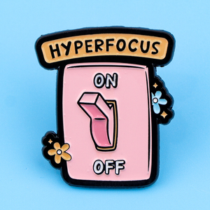 Épinglette en émail « Interrupteur marche/arrêt » pour la sensibilisation au TDAH, broche, épingles à revers, badge, accessoires vestimentaires, bijoux amusants, cadeau pour les amis - Product Image 3