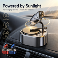 Diffuseur de voiture vintage style gramophone, désodorisant multifonctionnel, ornement rotatif pour tableau de bord, rechargeable avec tablette parfumée en plastique