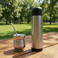 Ensemble de thé Yerba Mate en acier inoxydable à double paroi, gourde isotherme et bouteille thermos pour boissons chaudes et froides