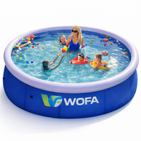 Outdoor Schmetterlingsförmiger und Runder PVC Aufblasbarer Swimmingpool für Erwachsene und Kinder Großer Wasser-Spiel- und Planschpool