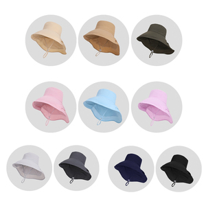 Chapeaux de soleil légers avec ouverture pour queue de cheval, chapeaux bob d'été pour femmes, à large bord, protection oculaire extérieure, casquette de protection solaire - Product Image 6