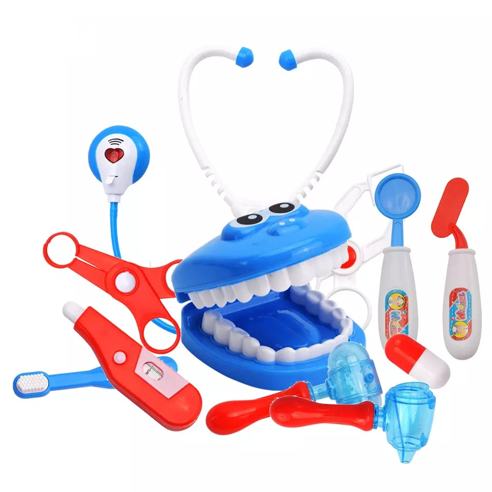 Детский развивающий комплект доктора для ролевых игр с музыкой, светлый пластиковый стоматологический врач, игрушки для девочек и мальчиков