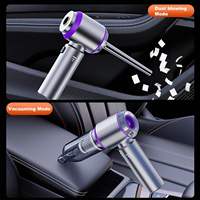 Aspirateur de voiture ABS, aspirateur électrique sec avec souffleur d'air comprimé et outil de lavage de voiture, portable sans fil