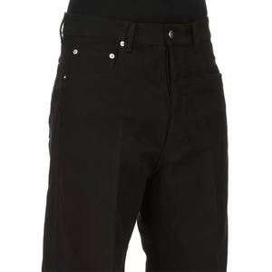 Jeans Negros Personalizados para Hombre, Pantalones Vaqueros Vintage de Algodón Lavado de Alta Calidad, Pantalones Casuales de Corte Recto - Product Image 4