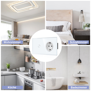 Touchmi Wifi Smart <span class=keywords><strong>EU</strong></span> Standard interrupteur mural tactile et Style rond Allemagne prise Smart Home Life Application - Product Image 3