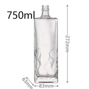 Carré <span class=keywords><strong>En</strong></span> Relief Créatif <span class=keywords><strong>En</strong></span> Gros Rectangulaire 700ml Super Flint Vodka Liqueur Bouteille Bouteilles De Whisky <span class=keywords><strong>En</strong></span> <span class=keywords><strong>Verre</strong></span> Avec Bouchon De Liège - Product Image 4