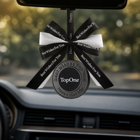Diffuseur de parfum suspendu de luxe personnalisé avec logo, rechargeable, en alliage de zinc, à évaporation naturelle, pour voiture, vente en gros