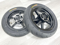 Ensemble de roues Supermoto Premium 14 pouces 110/70-14 et 120/70-14, jantes en alliage d'aluminium, gravure personnalisée multicolore, compatible Yozma Tuttio Razor