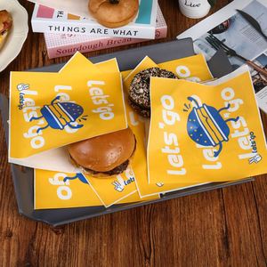 Bolsa de Papel Laminado Grueso Antiaceite para Papas Fritas, Donas, Hamburguesas, Alimentos Envasados, Bolsa Desechable para Empacar Refrigerios - Product Image 5