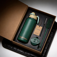 Bouteille d'eau isotherme personnalisée en acier inoxydable 304, réutilisable, noire, pour le sport, la randonnée, la salle de sport, vente en gros pour adultes