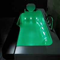 Baignoire de massage rectangulaire en acrylique Whirlpool, moderne, portable, pour coin de salle de bain, usage hôtelier, robinet inclus, 16 jets