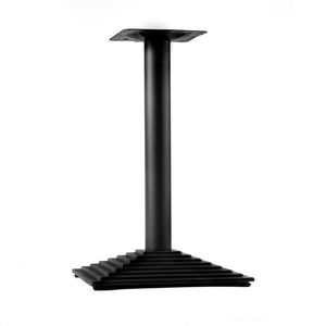 WEKIS Indoor Outdoor <b>Adjustable</b> Counter Height Metal Pedestal Black Powder Coating Brass Restaurant Glass Dining Bar <b>Table</b> Base - Product Image 2