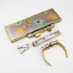 Corps de serrure africain BGA à 4 leviers pour le marché kényan, ensemble de corps de serrure robuste, couleur <span class=keywords><strong>laiton</strong></span> plaqué zinc, avec pêne dormant - Product Image 1
