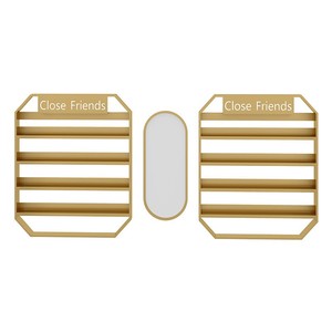 Modern minimalist iron art <b>nail</b> storage rack for <b>wall</b>-mounted trendy beauty salon with multi-level display for <b>nail</b> polish - Product Image 5