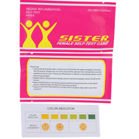 Carte d'autotest de l'inflammation vaginale féminine, bandelettes de test urinaire, bandelettes de test du pH vaginal, herbes naturelles, jetables