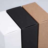 Boîte en papier rigide minimaliste écologique en gros, boîte cadeau en kraft de qualité supérieure, gaufrage, taille personnalisée, logo noir, blanc, naturel