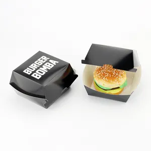 Caixas de hambúrguer impermeáveis e à prova de óleo personalizadas