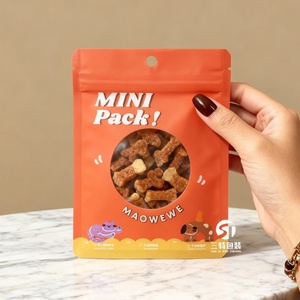 ถุงฟอยล์อะลูมิเนียมพิมพ์ลายตามสั่ง พร้อมหน้าต่างและจุกจ่าย สำหรับบรรจุภัณฑ์อาหารสัตว์เลี้ยงแบบตั้งได้ มีซิปล็อคปิดผนึก - Product Image 4