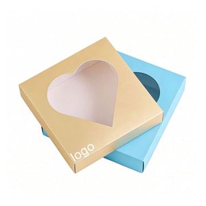 Factory Direct Customizable Square <b>Paper</b> Gift Box With Heart Window Eco-friendly Ideal for Bakery & Gift Packaging - Product Image 2