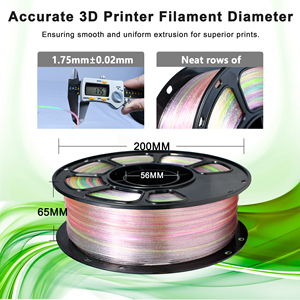 Filamento Iboss Glitter Rainbow PLA para Impresión 3D, Filamento Brillante PLA+, Hilo de Plástico de 1.75mm, Material Ecológico - Product Image 2