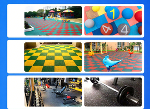 Thảm sàn tập thể dục thương mại-lồng vào nhau, giảm tiếng ồn, dễ dàng làm sạch - Product Image 3