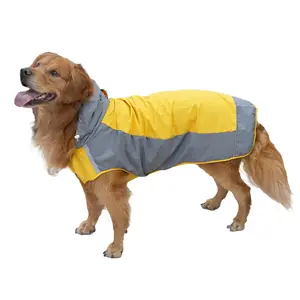 Color Matching Waterproof Large Dog Raincoats Eco Friendly Pet Products