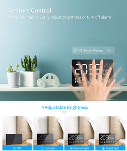 11inch LED Digital Calendar <strong>Clock</strong> <strong>Large</strong> Display with Time Week Temperature 2 Alarms Weekend Mode for Memory Loss - Product Image 5