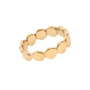 Mode Étanche Bijoux Bande Perles Oblate En Acier Inoxydable Métal Surface Étroite Plat Rond Empilé Anneau - Product Image 2