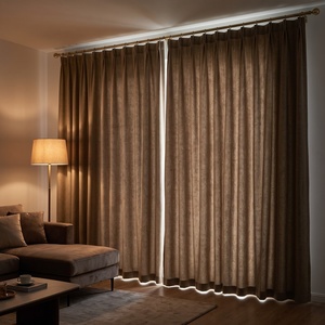 Tissu de rideau en polyester de 300 cm de large, ignifuge, occultant, isolation thermique pour hôtel, commerce, bureau, décoration intérieure # 016 - Product Image 3