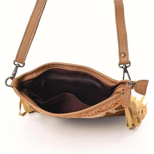   Bolso Bandolera de Piel Vacuna Natural para Mujer, Marca Merbaa, con Correa Ajustable - Product Image 5