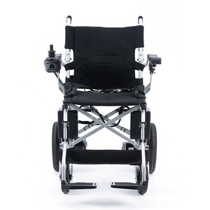 Fauteuil roulant électrique pliable à cadre en acier solide et bon marché, léger et pliable pour handicapés - Product Image 4