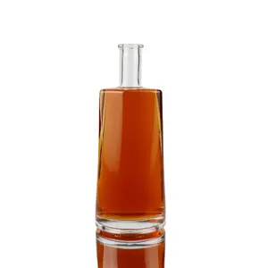 NCG164玻璃酒瓶安可包装批发圆形空玻璃瓶威士忌伏特加朗姆酒酒
