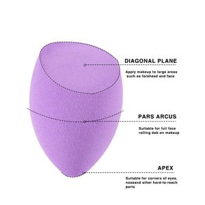 Set de 5 Esponjas de Maquillaje Love Puff, Esponja para Base de Maquillaje con Efecto Cojín de Aire, Esponja para Polvo Húmedo y Seco, Triangular, Cuadrada, con Estampado de Gotas - Product Image 4