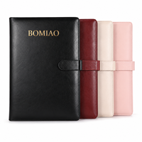 Portafolio de Cuero PU con Logotipo Personalizado, Estilo Vintage A4, Bolsa Profesional para Documentos, Carpeta Multicolor para Presentaciones y Reuniones