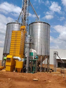 Hopper Bottom Large Galvanized Steel Flat Bottom Grain Bin <b>Seeds</b> <b>Storage</b> Silo Ventilation System Poultry Farm - Product Image 5