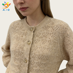 Suéter de <span class=keywords><strong>Lana</strong></span> Merino para <span class=keywords><strong>Mujer</strong></span>, Color Sólido, Tejido, Suave, Cálido, Transpirable, Informal, para Uso Diario, Otoño, con Botones, 2026 - Product Image 4