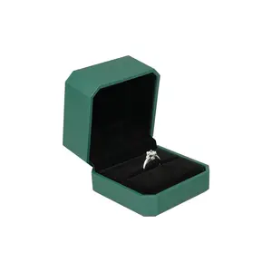 纹理民族储物天鹅绒绿色价格高品质缎面包玫瑰花心形首饰盒大耳环