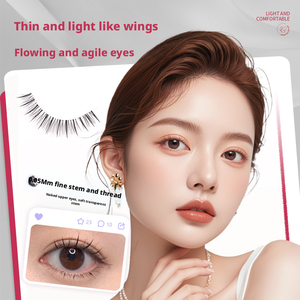 Pestañas Qingdao JIUYAN de Marca Privada, Tira Rusa con Banda Invisible Transparente C/D para Pestañas de Visón Sintético Superfinas, 3D Multicapa - Product Image 2