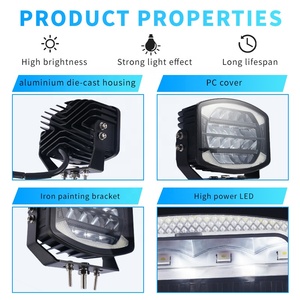Manufacturer Waterproof IP67 5 7 9 Inch 12V 24V Work Roof Vehicle Combination Amber White Off Road <b>LED</b> for Semi Truck - Product Image 5