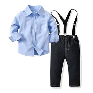 Ensemble de vêtements <span class=keywords><strong>pour</strong></span> garçons 4 pièces Chemises + nœud papillon + bretelles + pantalon Ensembles <span class=keywords><strong>Tenue</strong></span> de cérémonie <span class=keywords><strong>pour</strong></span> bébé garçon KBLS-033 - Product Image 2