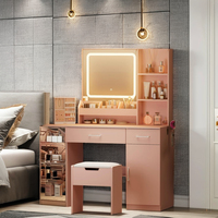 Coiffeuse avec miroir Schminktisch Tocador Mobilier de chambre à coucher avec lumières pour hôtels Meuble de maquillage design moderne avec table