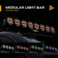 Barra de Luces LED Modular RGB de 32 Pulgadas, Enlazable, para Parachoques de UTV, Barra Protectora, Polaris RZR, Maverick, Hilux, Ranger, Tacoma, 4X4, SUV, Todoterreno