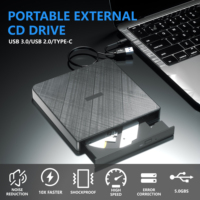 Unidad de Grabación de DVD Externa USB 3.0 y Tipo-C, Grabadora de CD/DVD Portátil, Unidad Óptica Delgada para Computadora Portátil, PC de Escritorio, Windows, MacOS, Linux