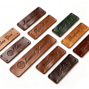 Chính hãng da các bản vá lỗi tùy chỉnh thương hiệu logo Nhiệt Báo Chí da thật vá với dính quần áo nhãn CuộN - Product Image 3