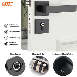 Modern Minimalist Aircraft Aluminum Front <strong>Door</strong> Handle Set Anti-Fingerprint &amp; Corrosion Resistant for Hotels &amp; Entry - Product Image 2