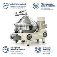 Centrifuge Cakram Industri dengan Pembuangan Otomatis, Pemisah Tiga Fasa untuk Klarifikasi Kultur Sel Bioproses