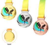 Medalla Personalizada DEMO, Medalla Musical 3D de Aleación de Zinc, Medalla de Baile de Ballet Esmaltada, Medallas Deportivas para Mujeres Bailarinas, Medallas para Bailarinas de Salón