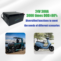 Paket Baterai LiFePO4 24V300AH Kualitas Terbaik, Ringan, Pengganti untuk Kendaraan Listrik Roda 2 dan 3